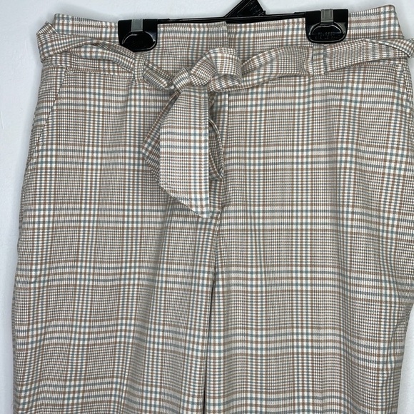 NWOT Joie plaid high waisted straight legs trousers - Picture 2 of 8